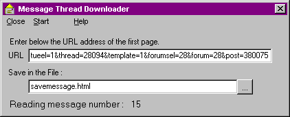 Message thread downloader