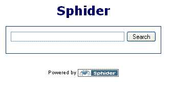 default sphider search page