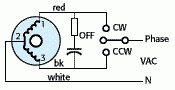 Connection diagram of single phase Slo-Syn AC motor