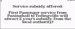 Offer for a subsidy